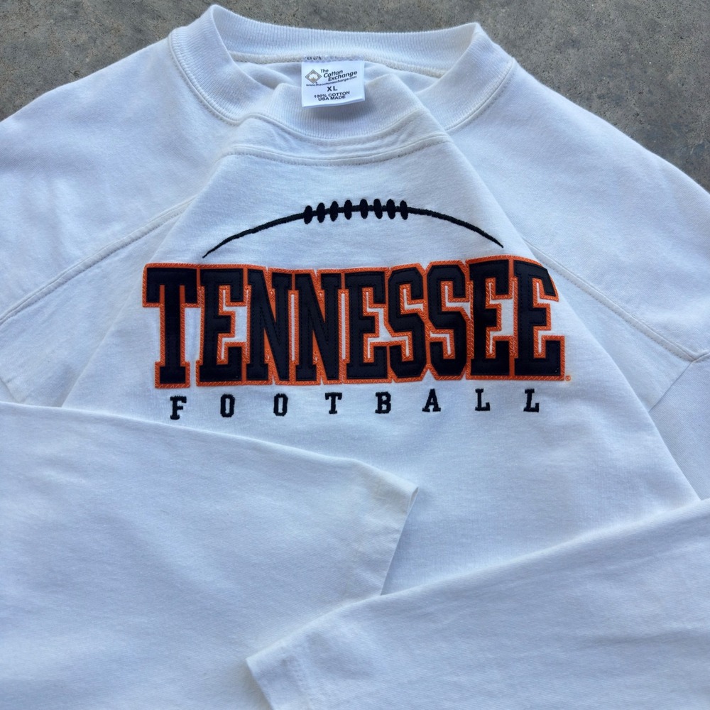 Vintage 90s The Cotton Exchange Tennessee Football Shirt White XL (f1)